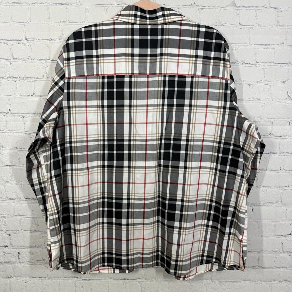 Foxcroft Wrinkle Free Plaid Button Up Blouse Women Plus 18W Long Sleeve Shirt - Picture 3 of 12